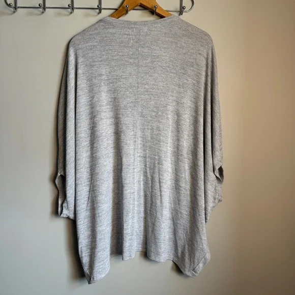 Old Navy Drop Shoulder Open‎ Front Lightweight Cardigan Sweater Gray XXL Office - Picture 4 of 11